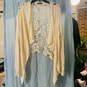 Lace back cardigan/wrap